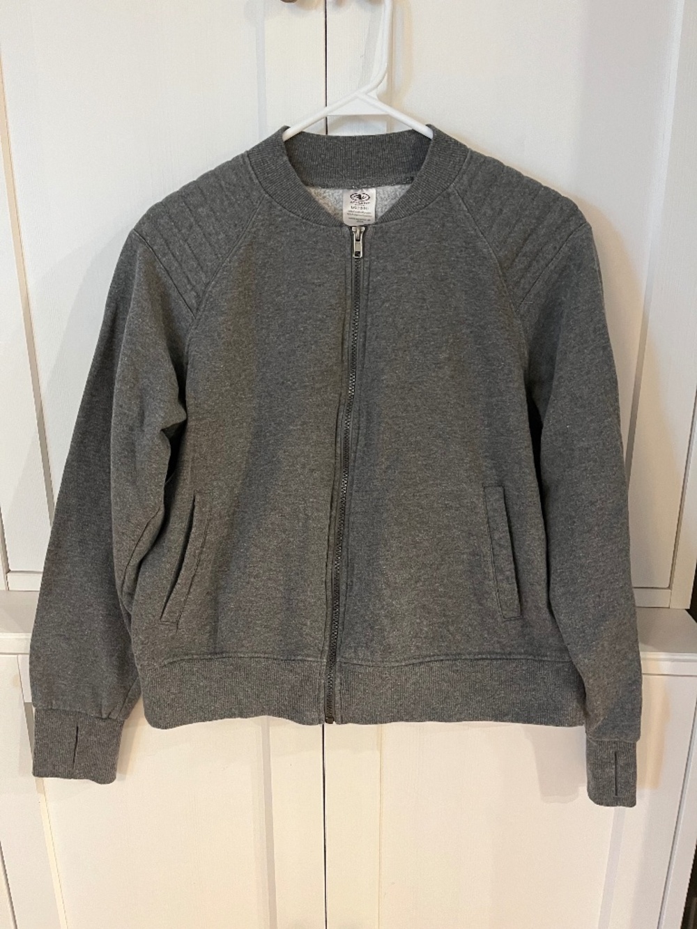 Athletic Works Cotton / Poly Blend Bomber Style Zip Jacket 10/12